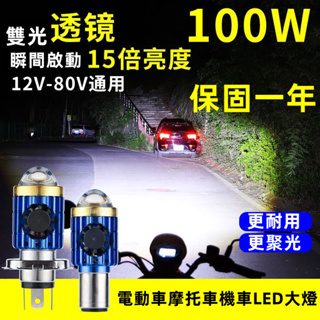 12V-90V直上式魚眼款 H4/HS1 LED大燈 電動車 H4機車大燈 透鏡 摩托車魚眼大燈 勁戰 偉士牌 VJR