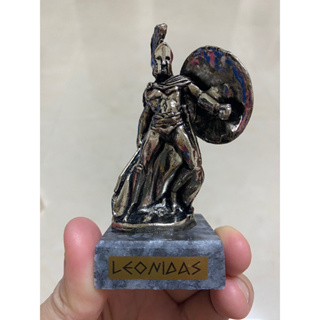 King Leonidas 希臘斯巴達戰士白銅造型雕像/含底座高約9公分