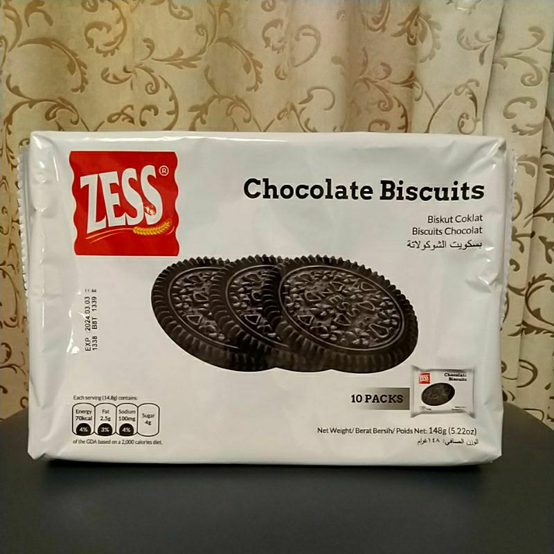 ZESS巧克力風味餅乾 148公克(14.8公克X10份)非即期品 蝦皮最佛心價