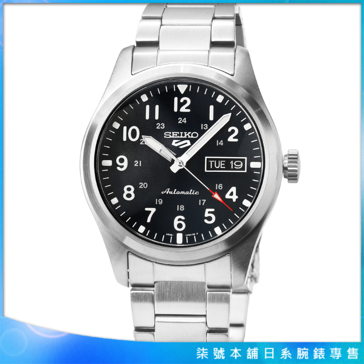 【柒號本舖】SEIKO精工次世代5號機械鋼帶腕錶-黑面 / SRPG27K1