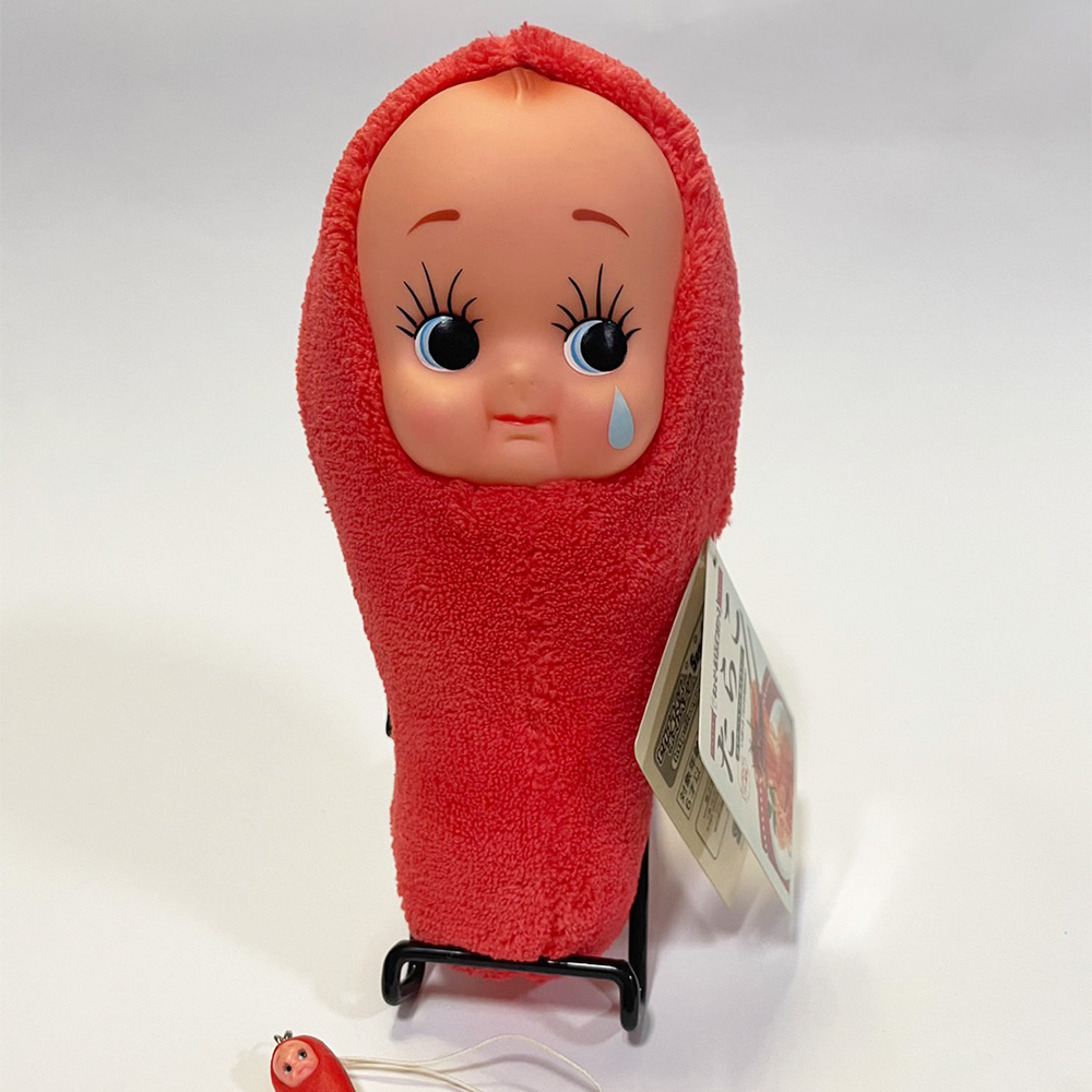 收藏品 Kewpie 哭泣臉明太子Q比 娃娃 明太子 吊飾 掛飾  絨毛 玩具