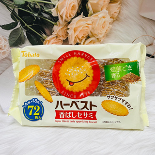 日本 Tohato 東鳩 微笑芝麻薄餅 焙煎芝麻香 72枚入 薄餅 微笑餅乾