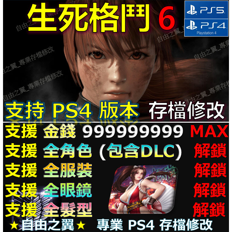 【PS4】【PS5】生死格鬥6 -專業存檔修改 金手指 Save Wizard Cyber 生死格鬥 6 修改 修改器