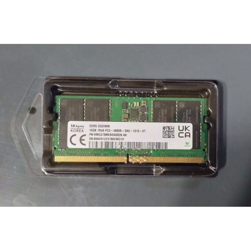 （客訂）SK hynix DDR5 4800 16G NB 筆記型電腦記憶體