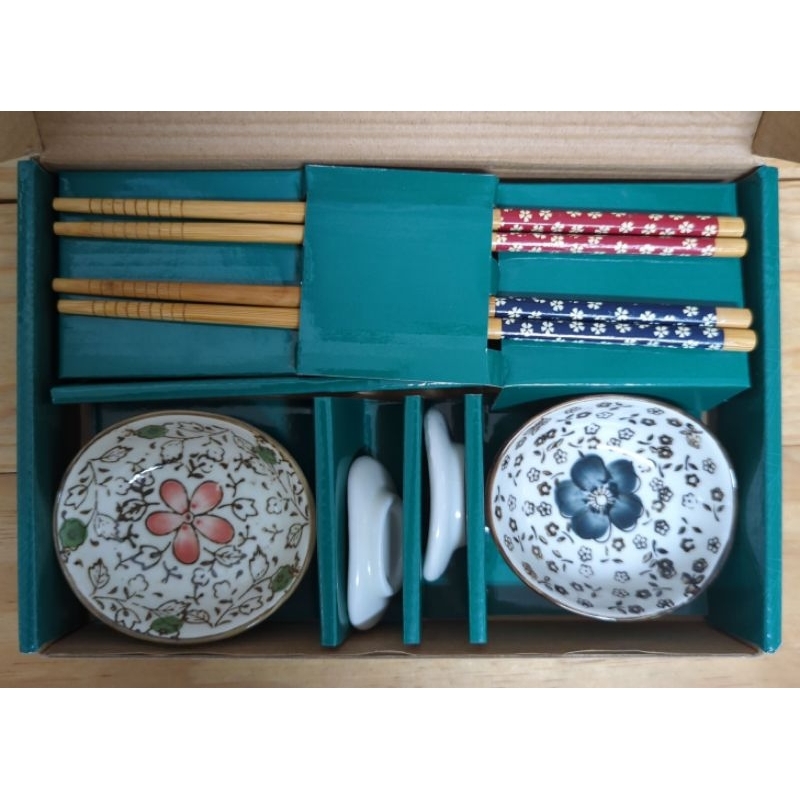 《新品》《股東會紀念品》NAKAMURA日式碟筷架組/材質:陶瓷、楠竹/具有儀式感的雙人環保餐具