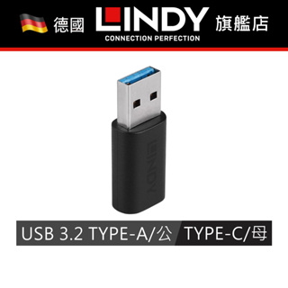 LINDY USB to TYPE-C轉接頭 USB 3.2 GEN2 TYPE-A/公 TO C/母 (41904)