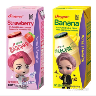 韓國🇰🇷Binggrae 香蕉牛奶/草莓牛奶.保久調味乳200ml