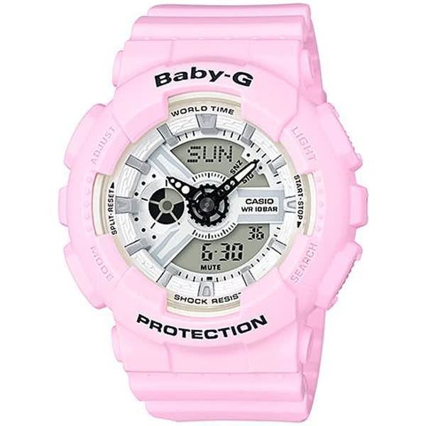 CASIO 卡西歐  Baby-G  馬卡龍粉 嫩春天氣息風格休閒錶( BA-110BE-4A)/粉紅43.3mm