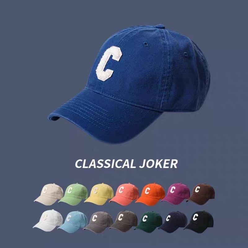 💋J.C store💋韓國流行C字母經典棒球帽 情侶百搭 刺繡 鴨舌帽子 情侶帽 遮陽 防曬 復古 休閒