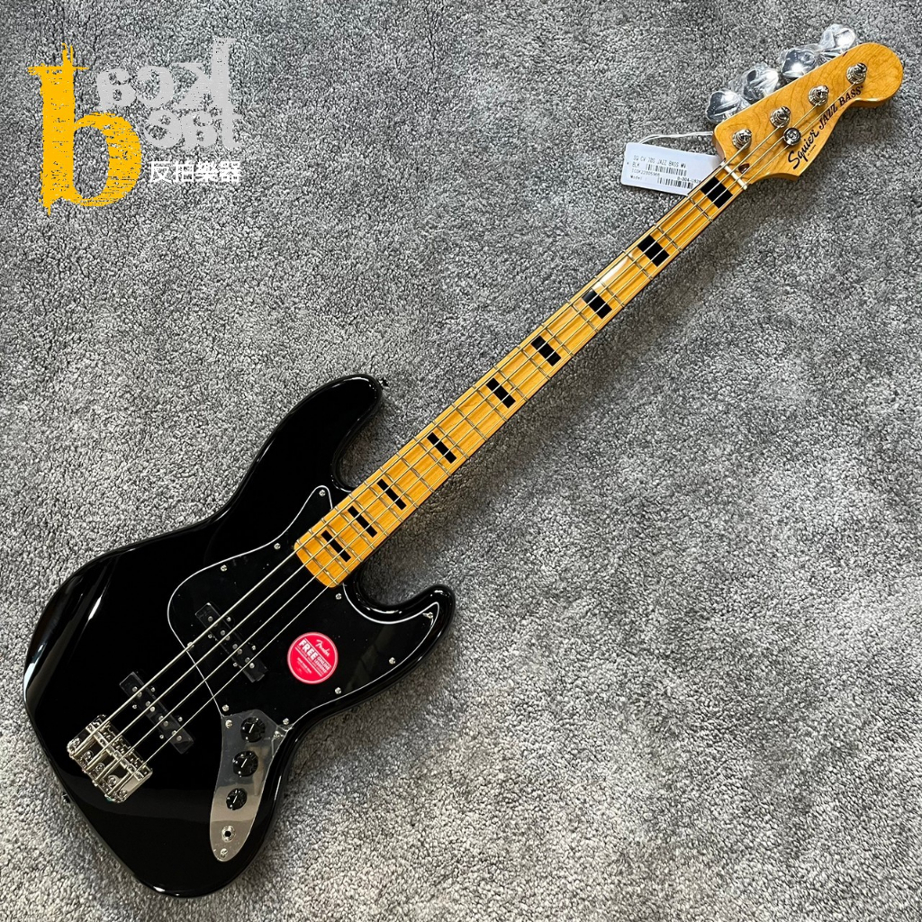 【反拍樂器】Squier Classic Vibe 70S J BASS MN BLK 黑色 公司貨 免運費