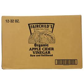Fairchild's 有機蘋果醋 [費爾先生] 未稀釋、最原始的 “生” 蘋果醋 32oz X 1 2罐（箱)無糖生酮