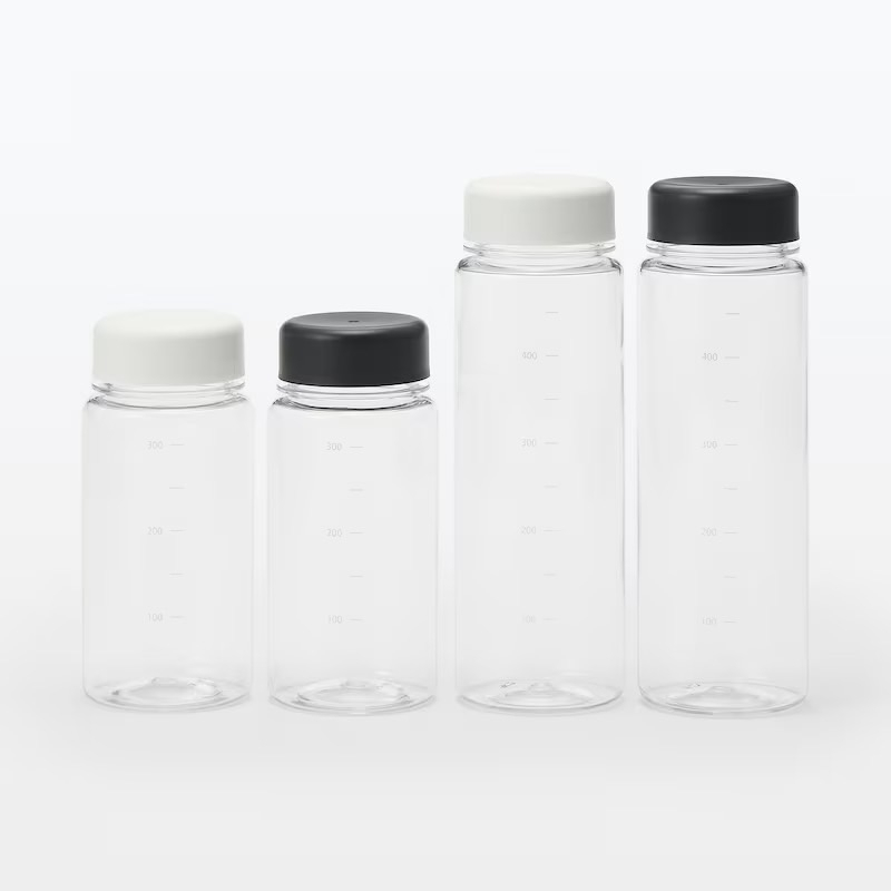 【MUJI 無印良品】日本境內 MUJI 有刻度 隨身透明水瓶 500ml 350ml 飲料瓶 空瓶 水瓶 隨身水瓶