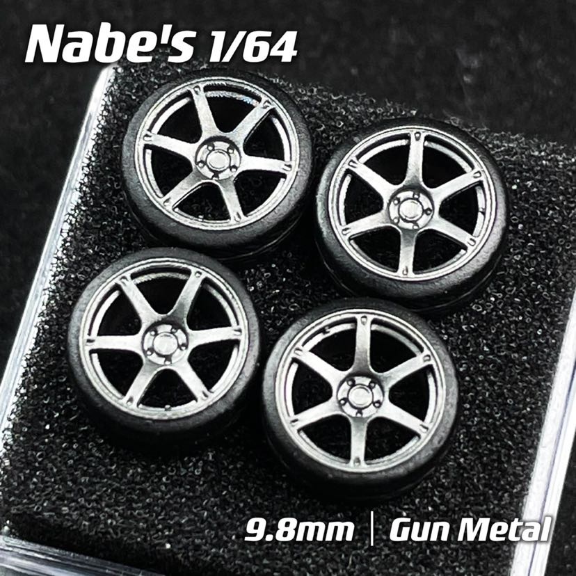 【傑作坊】Nabe's X Chika 1/64 比例汽車模型改裝輪圈/輪框 RAYS TE037