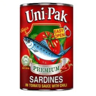 【Ellen家居】菲律賓 Uni-Pak 辣味蕃茄醬沙丁魚罐 155g