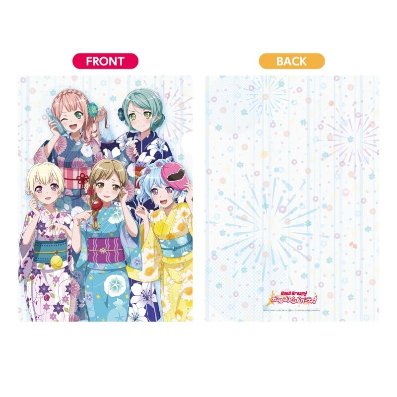 現貨 BanG Dream 浴衣 資料夾 有咲 紗夜 千聖 花音