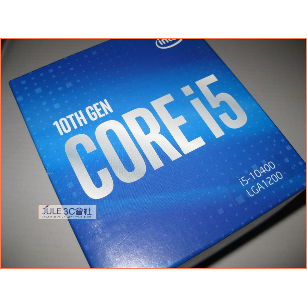 JULE 3C會社-Intel i5 10400 第十代/6C12T/6M/2.9~4.3G/全新盒裝/1200 CPU