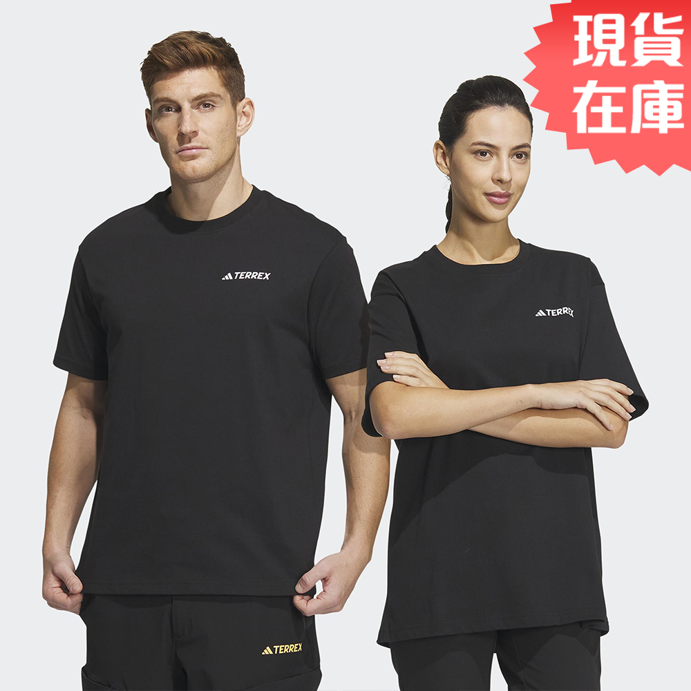 Adidas 男女短袖上衣 T恤 露營 純棉 反光 黑【運動世界】IC1948