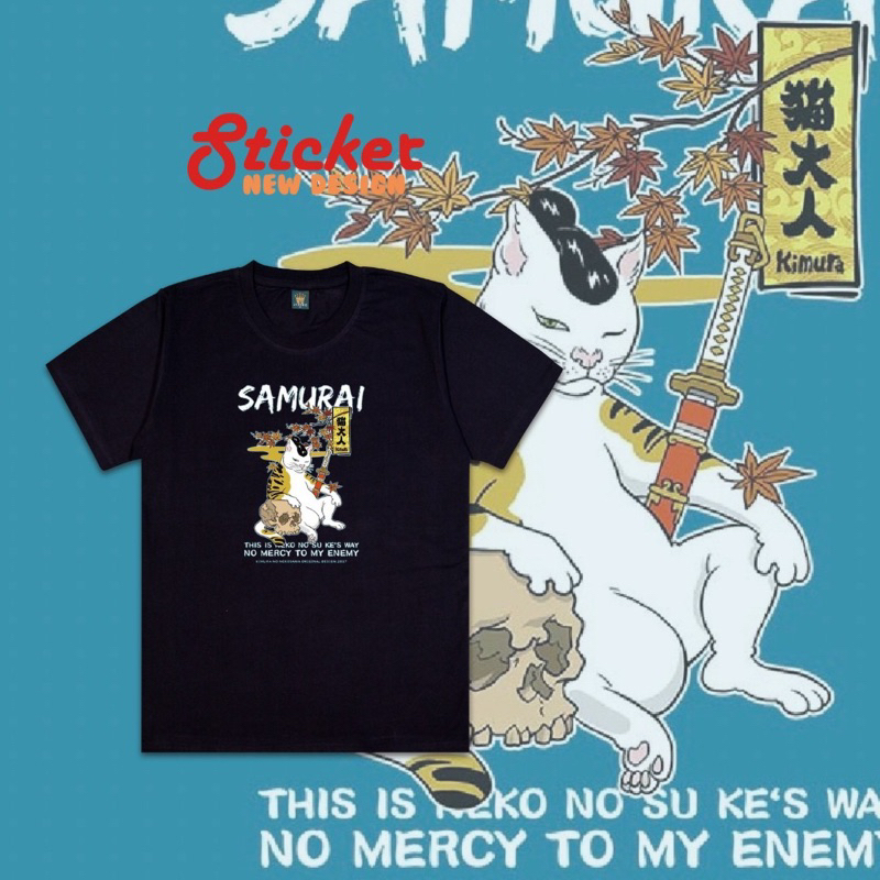 【現貨】貓大人4 貓武士｜日系萌寵短袖T恤 創意武士上衣 帥氣插畫 貓奴短T