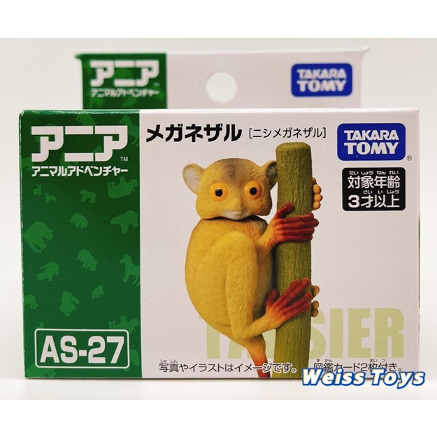 ★維斯玩具★ TAKARA TOMY 多美動物 AS-27 眼鏡猴 全新現貨 探索動物 不挑盒況