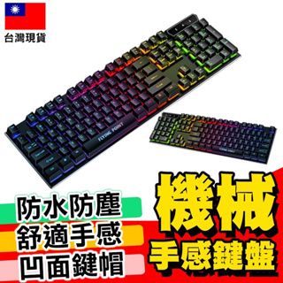 【炫彩背光】104鍵鍵盤 機械鍵盤 遊戲鍵盤 USB鍵盤 發光鍵盤 背光可關