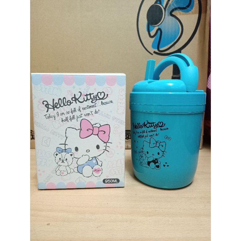 全新 Hello Kitty莫蘭迪冰桶水壺 950ml（售整圖）