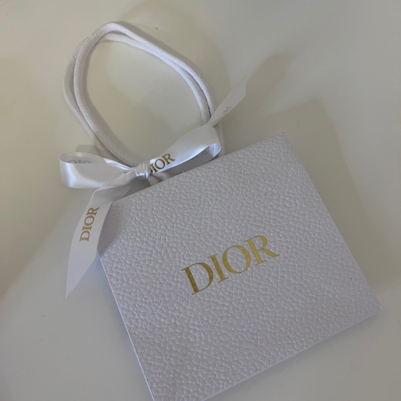 全新 現貨 品牌紙袋 迪奧 Christian Dior 燙金 提袋 緞帶 禮品袋 紙袋 包裝 香水袋 禮盒 口紅 彩妝