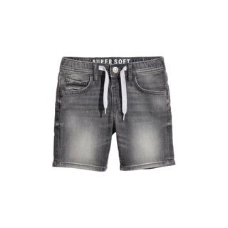 全新【H&M】男童超有型灰色刷白牛仔丹寧短褲~潮寶個性短褲