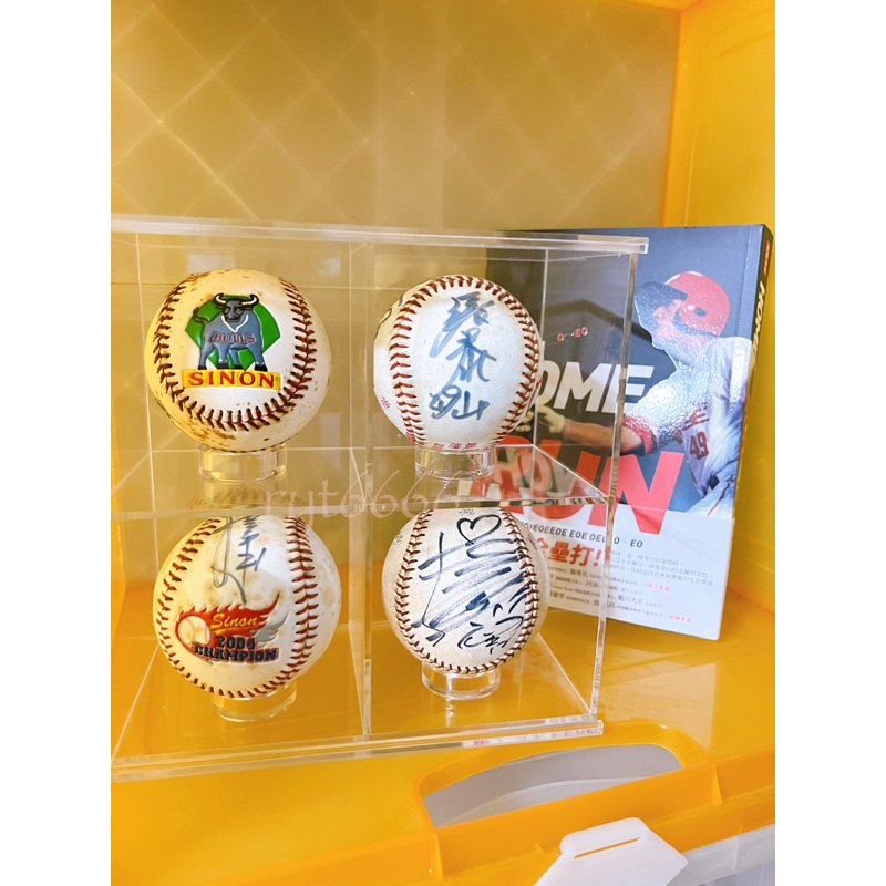 壓克力-四格棒球展示盒/收納盒/中華職棒/CPBL/張泰山/周思齊/彭政閔/江少慶/高國輝/林安可/王維中 吉力及撈鞏冠