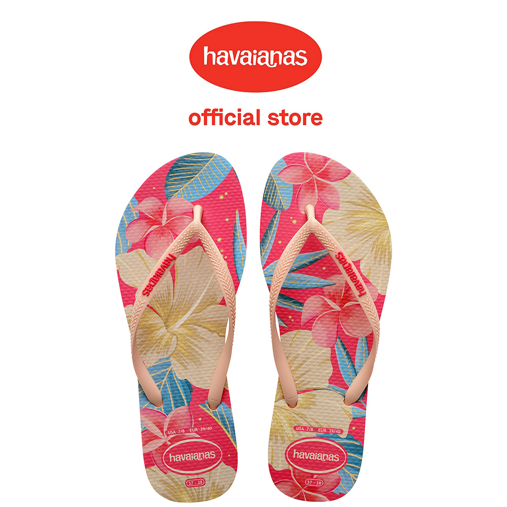 Havaianas 哈瓦仕 拖鞋 夾腳拖 花卉 粉 Slim Floral 4129848-9898W