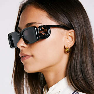 GUCCI GG1325S 古馳太陽眼鏡｜時尚個性長方形黑色墨鏡 女生品牌太陽眼鏡框【幸子眼鏡】