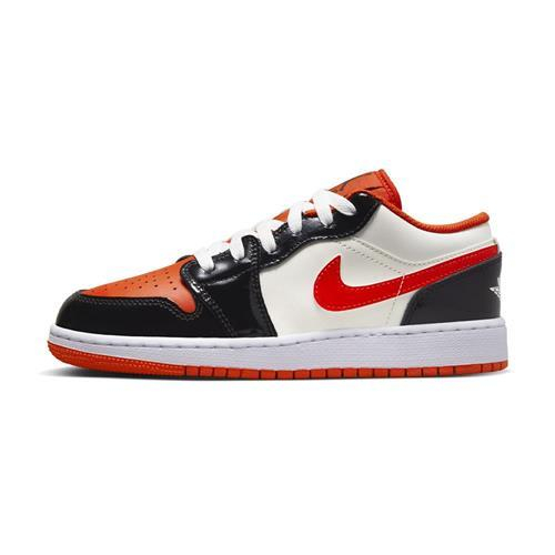 Nike Jordan 1 Low Halloween 大童 女生  漆皮喬丹 運動休閒鞋  橘黑白 DV1335800