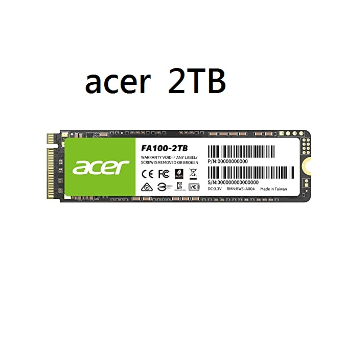 《sunlink》Acer FA100 2TB 2T PCIe M.2 SSD固態硬碟 5年保固