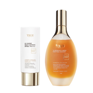 【TRUU 童】高效全能水感防曬乳【SPF50+PA++++】 50ML+76酵母胺基酸淨膚潔顏露150g