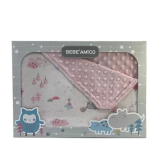 BEBE AMICO 童趣故事(貝貝豆)-四季毯禮盒(加大款)(XLB399007P粉)1590元+紙袋(售完為止)