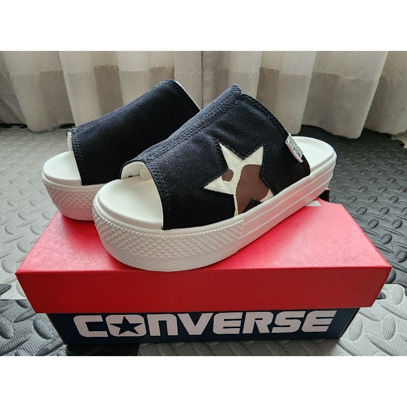 【部份現貨】🇯🇵CONVERSE ALL STAR PLTS COWSPOT🐄厚底拖鞋