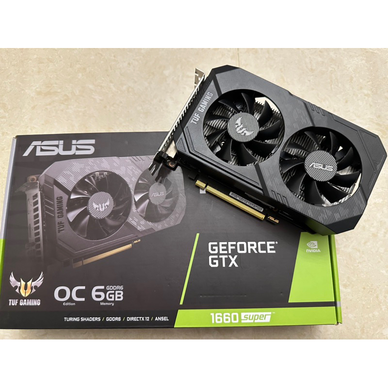 「ASUS TUF GAMING GTX 1660s 6G」華碩 1660 super 6G 極新 保固內 非礦卡