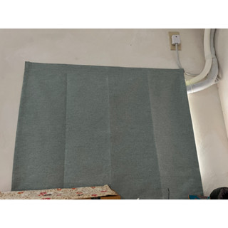 電子發票冷氣窗專用 魔鬼氈小窗簾 100%全遮光棉麻 80*70重工四周包邊 厚磅加厚棉麻窗簾 防曬