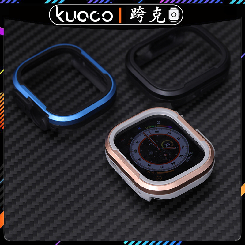 49mm鋁殼 適用於Apple Watch Ultra2金屬矽膠外殼 iwatch Ultra保護框蘋果手錶鋁合金外殼