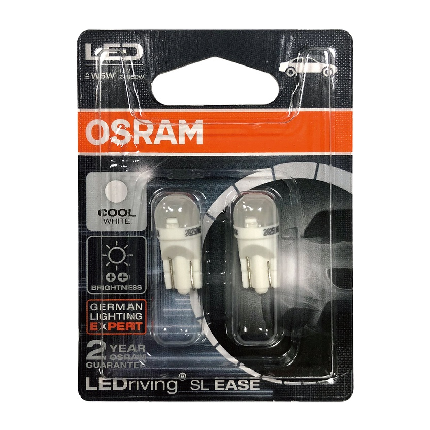 OSRAM歐司朗 LEDriving SL EASE 2825DW3.1 LED燈泡 T10 白光6000K(2入)【真