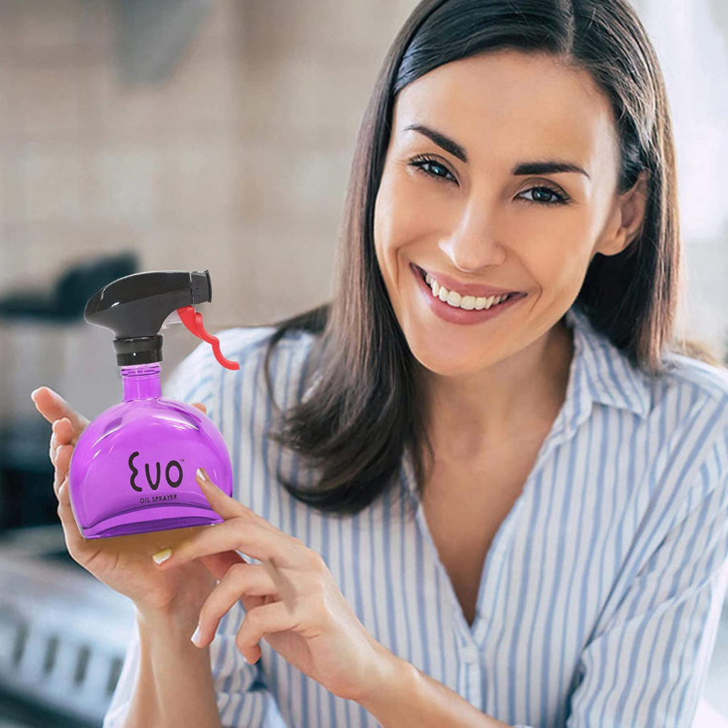 #網紅推薦美國原廠 EVO Oil Sprayer #紫色款玻璃 6 盎司2024年3月到台噴油器/噴油罐/油瓶/噴油瓶