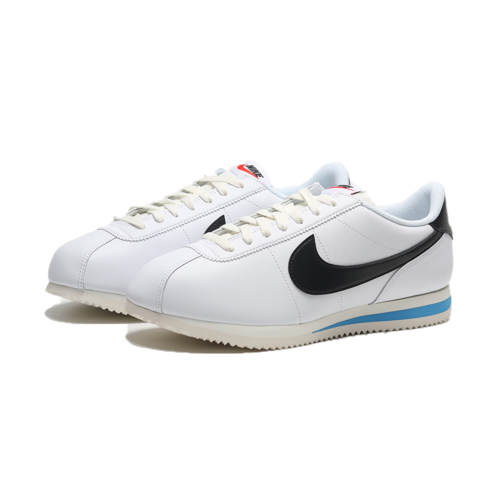 NIKE 休閒鞋 CORTEZ 白 黑勾 皮革 復古 經典 奶油底 阿甘鞋 男 DM4044-100