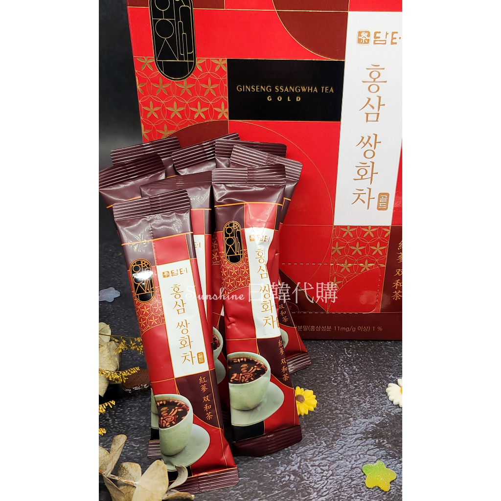 台灣現貨 韓國 Damtuh 丹特 紅蔘雙和茶 紅蔘 雙和茶 韓國傳統茶 沖泡飲品 熱飲 紅蔘飲 盒裝 40入 禮盒