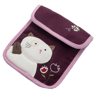 【Kiro貓】Kiro貓 刺繡 袖珍包衛生紙/面紙/生理小物收納包【223002】