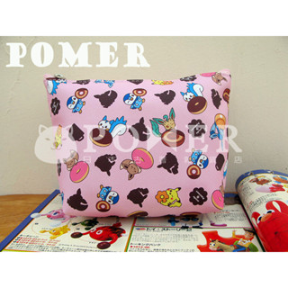 ☆POMER☆日本 Mister Donut 精靈 寶可夢 聯名合作 皮卡丘 伊布 甜甜圈 筆袋 收納包 化妝包 萬用包