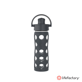 【lifefactory】黑色 掀蓋玻璃水瓶475ml(AFCN-475-BK)