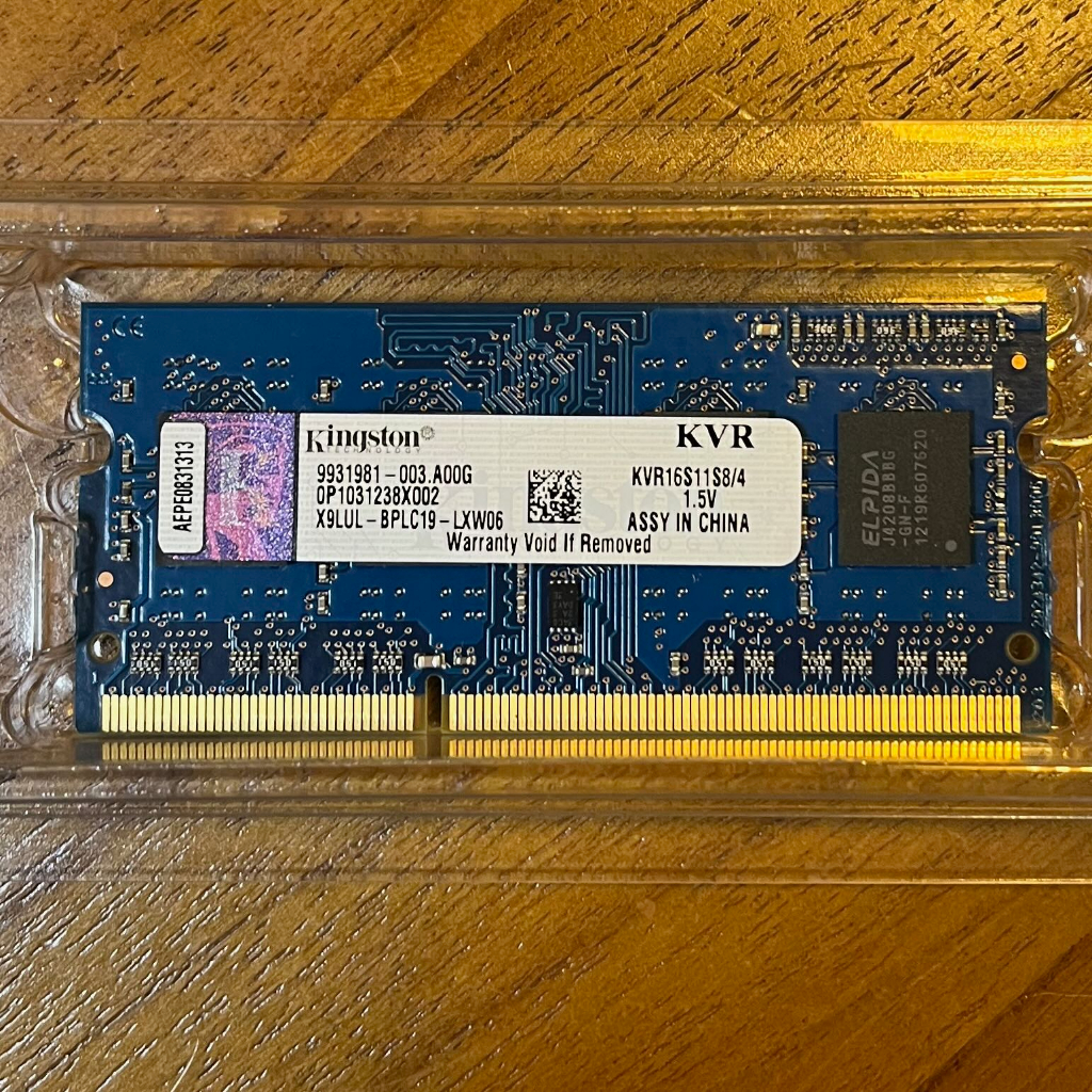 Kingston DDR3-1600 (PC3-12800) 4GB 筆記型記憶體