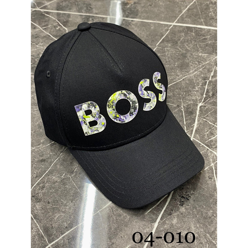 高雄凡賽斯歐洲精品 HUGO BOSS BOSS 彩色字體 黑色 帽子 鴨舌帽 棒球帽