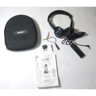 二手,SiZEN HD 主動式 抗噪音3D環繞音效 有線耳機+麥克風/型號:HP20