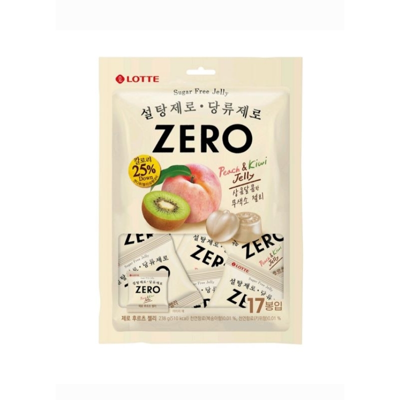 （現貨 快速出貨）韓國樂天 LOTTE ZERO 水果軟糖 14g×17包