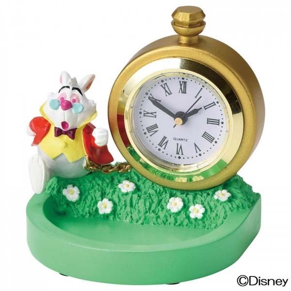 ♥小玫瑰日本精品♥ 迪士尼 愛麗絲夢遊仙境 兔子先生 造型時鐘 懷錶造型 桌上鐘 居家擺飾 ~ 3